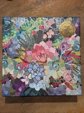 Puzzle - Succulent Mosaic - 500 piece foil puzzle